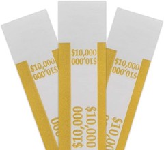 Assorted Money Bands – 1000 Self-Sealing Bill Straps, Color-Coded Denominations