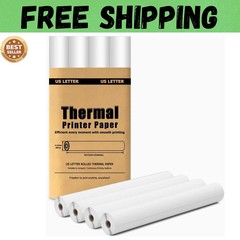 4 Rolls A4 Thermal Printer Paper 8.5×11″ for M08F M832 M834 Portable Printer