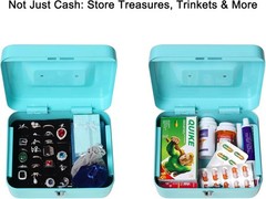 Portable Metal Cash Box with Key Lock – Scratch Resistant & Organized Money Tray