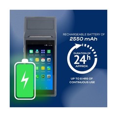 POS PDA Q2i Receipt Printer 58mm High Speed Thermal Printer with Android 8.1,…