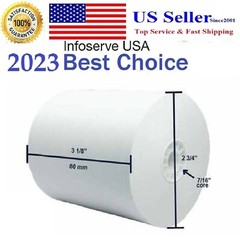 (8 Roll) 3 1/8” (80mm)x230′ THERMAL PAPER ROLL,3 1/8”x230′ Thermal BPA Free*