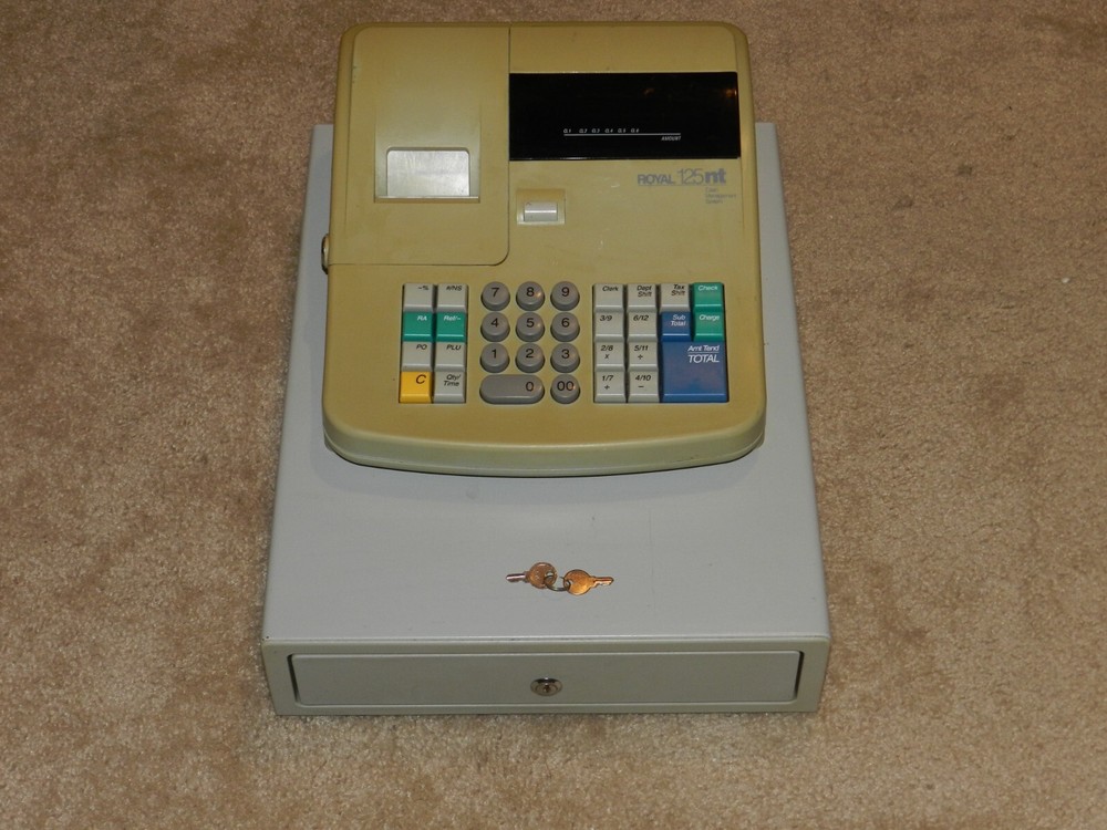 Royal 125nt POS Point-of-Sale Commercial Cash Register Drawer TESTED WORKS
