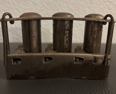 Metal Coin Sorter Holder Rack with 3 Coin Tubes Vintage Change Organizer