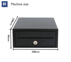 New Small Cash Drawer with RJ11 Interface 4 Bill 6 Coin Holders for POS System