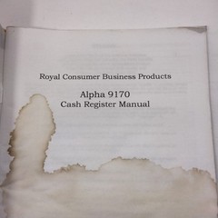 Royal Alpha 9170 Cash Management System Cash Register Instruction Manual
