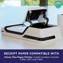Thermal Receipt Paper for Clover Flex | 30 Rolls | Compatible with Clover POS Mo