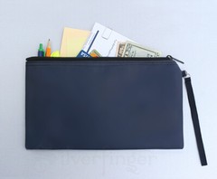BANK BAG Vinyl Zipper Deposit Money Cash Coin Currency Receipts Wallet Organizer