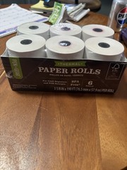 Thermal Paper 6 Rolls 3-1/8″x190′ Per Roll-Cash Registers & POS Receipts