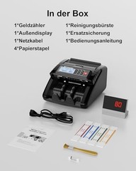 AL1000 Money Counter, UV/MG/IR/DD Counterfeit Detection, Value Counting & Bat…