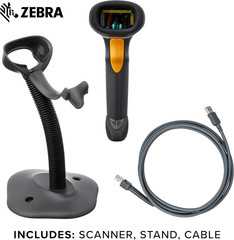 Zebra LS2208 Series Corded Handheld Standard Range Laser Scanner Kit with Goosen
