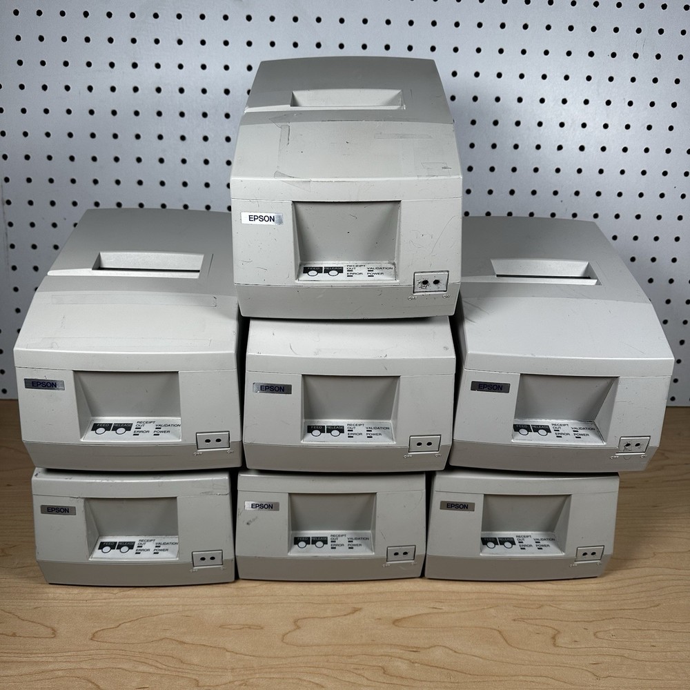 LOT OF 7 Epson TM-U325PD Serial Impact Dot Matrix Printer M133A **READ**