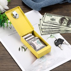 Metal Box for Gambler, Casino Cash Box with Money Slot and 2 Keys, Portable W…