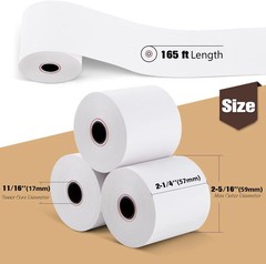 50 Rolls 2 1/4″ x 165′ Thermal Paper Credit Card Cash Register POS Receipt Paper