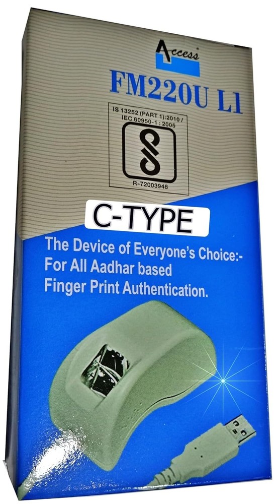 🔥Startek FM220U L1 C-Type Biometric Fingerprint Scanner USB Aadhaar RD Device🔥