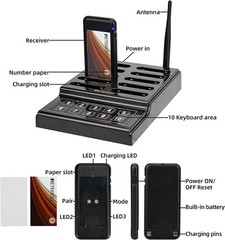 RETEKESS TD174 Restaurant Buzzer System, Restaurant Waiting Pager, Set w/ Vibrat