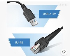 CAB-3600-UNC3 3M Coiled Cable For Zebra LI3608-SR LI3678-SR DS3608-ER DS3608-SR