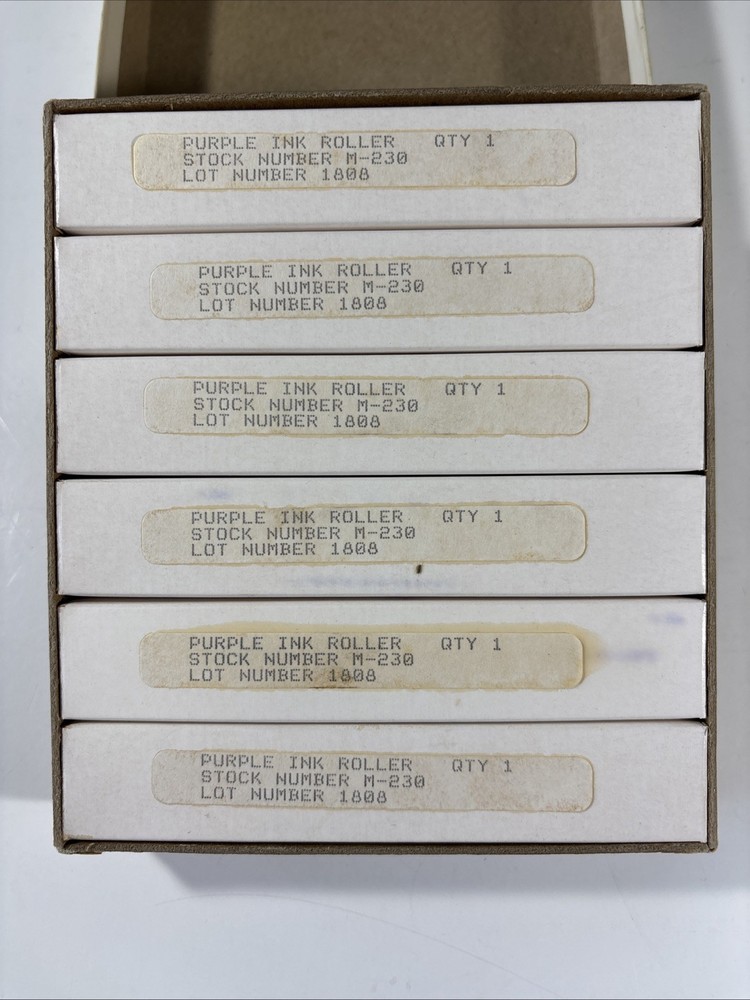 6 Lot Purple Ink Roller Tokyo Electric Company TEC MA-230 MA-290 Cash Register