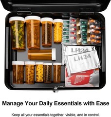 X-Large Secure Cash Box with Key Lock & Removable Tray – Durable Metal Design