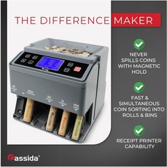 C300 Professional Coin Counter, Sorter & Wrapper, Gray