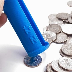 COIN COUNTING TUBES FAST WRAP PENNY NICKEL DIME QUARTER USA