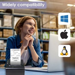 Thermal Receipt Printer 80mm POS Label Printer Serial USB Network Interface