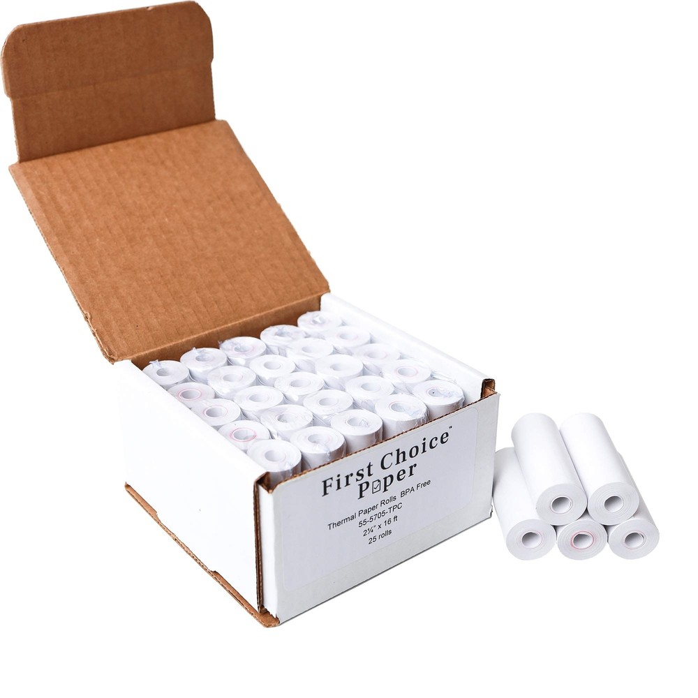 First Choice Paper 2 1/4″ x 16′ Coreless Thermal Paper Rolls for Poynt Smart …