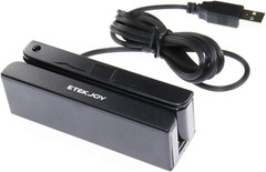 ETEKJOY USB 3-Track Magnetic Stripe Card Reader POS Credit Card Reader Swiper Ma
