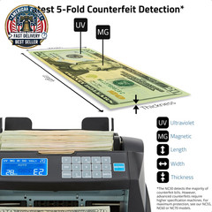 NC30 Bill Counter & Counterfeit Detector – Cash Money Currency Machine