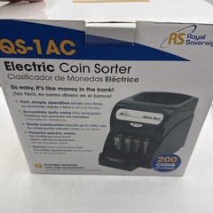 Royal Sovereign QS-1AC Coin Sorter Counter Machine w/ Anti-Jam – Tested Working