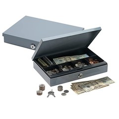 OFFICE DEPOT ULTRA-SLIM CASH BOX WITH SECURITY LOCK 2″H X 11 1/4″W X 7 1/2″D