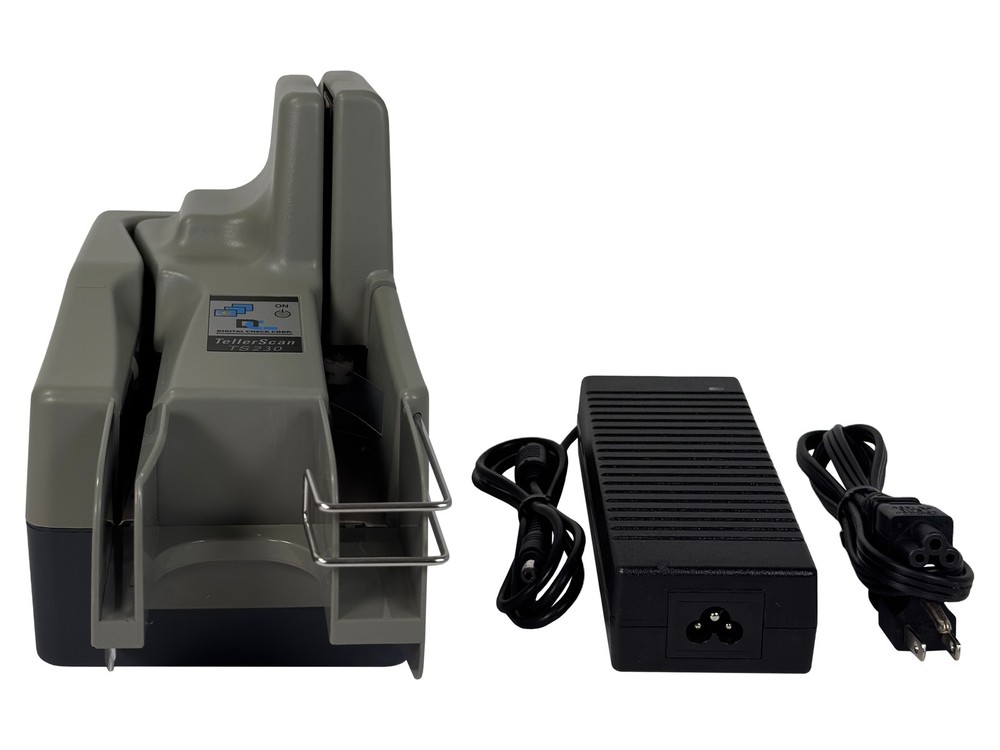 Digital Check TellerScan TS230-65 DPM Check Scanner Reader w/AC Adapter TESTED