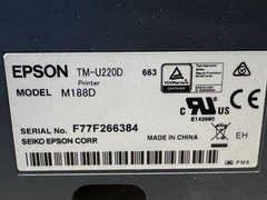 Epson TM‑U220D Receipt Printer – Model M188D – Complete Setup. Tested Working