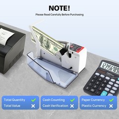 Mini Money Bill Cash Counter Bank Machine Currency Counting Counterfeit Detector