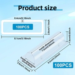 100 Pieces Clear Plastic Lip Balm Pouches Money Card Holder Money Cash Pouche…