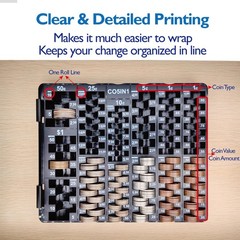 Coin Sorting Tray Coin Counter with Lid for All Coins Accurate & Easy to Wrap