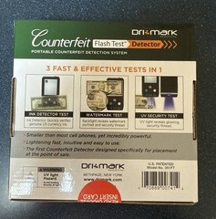 Dri Mark Flash Test Counterfeit Detector – Ultraviolet, Watermark, Ink SEALED