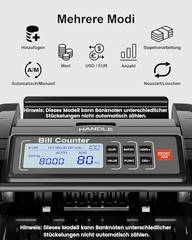 AL1000 Money Counter, UV/MG/IR/DD Counterfeit Detection, Value Counting & Bat…