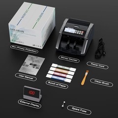 Money Counter Machine with Value Counting, UV & MG Detection, LCD Display, 1000
