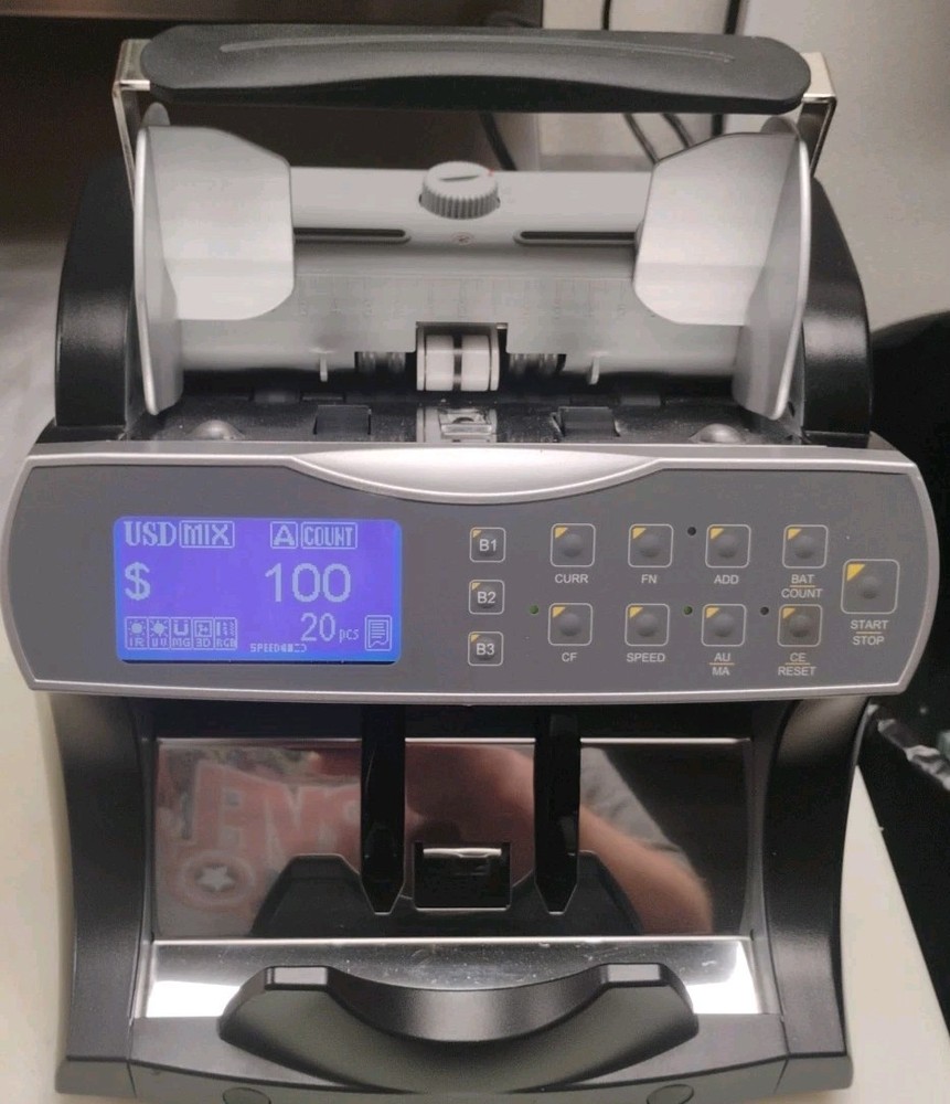 CR3 Carrnation Mixed Denomination Currency Counter with UV/MG/IR