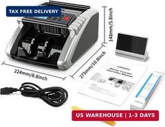 Aneken Money Counter Machine with Value Count, Dollar, Euro UV/MG/IR/DD/DBL/HLF/
