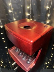 MAGNIF Deluxe Coin Sorter Wood CLASSIC CHERRY Box Lid Tubes Drawers