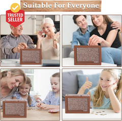10000 Savings Challenge Box,Cash Vault Wooden Savings Box,Kakeibo Money Box,Wood