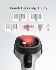 Inateck Bluetooth Barcode Scanner, 1 Charge 180 Days Standby, 35m Range,…