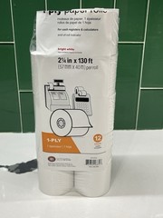 2-1/4″ x 130′ CALCULATOR PAPER – 9 ROLLS *OPEN PKG*