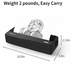 Rongta Portable Thermal Wireless Ink-less A4 Printer Dark Grey – Factory Sealed