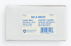Acme Cash Box with Individual Lock – Solid Steel – 7″ x 5-7/8″ x 3-1/8″
