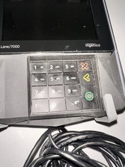 INGENICO LANE 7000 PRG30312951R CREDIT CARD TERMINAL With Base Holder Untested