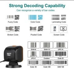 2D 1D QR Desktop Barcode Scanner, OBZ Omnidirectional Automatic Sensing, No Box