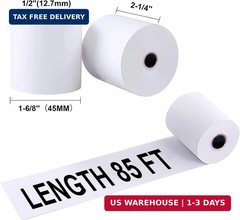 Jayard 2-1/4″ X 85′ Thermal Paper Rolls for Credit Card -2.25 x 85 ft Thermal Pa