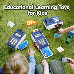 Payment Terminal Toys, Point of Sale Terminal with Light and Sound, Cash Regi…
